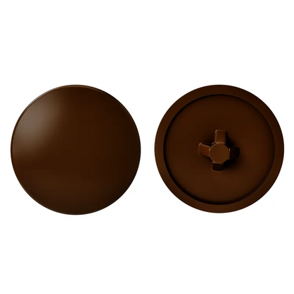 Lot de 30 caches-vis polypropylène rond marron STANDERS Ø6 mm