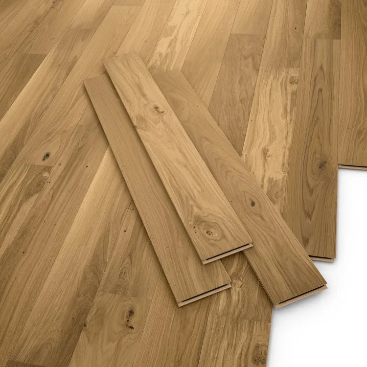 Parquet contrecollé intenso chêne blond vitrifié L ARTENS, l.16.4 cm
