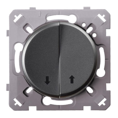 Commande volet roulant Epure, LEXMAN, gris aluminium