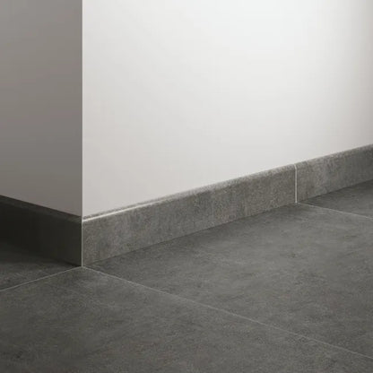 Lot de 2 plinthes carrelage Béton anthracite n°24, Ht. x L. 60 cm, Ep.8.9 mm