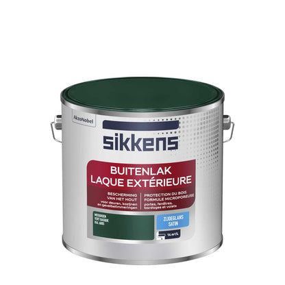 Peinture Laque pour bois extérieur SIKKENS, vert basque satiné 2.5 l