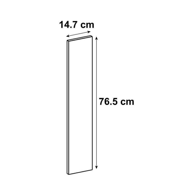 Porte de cuisine Newport bleu clair mat H.76.5 x l.14.7 cm