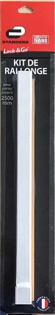 Kit de rallonge pour tringle pour serrure multipoint encastrée, STANDERS blanc