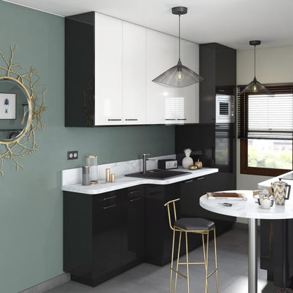 Porte-joue Sevilla noir brillant H.137.3 x l.59.7 cm