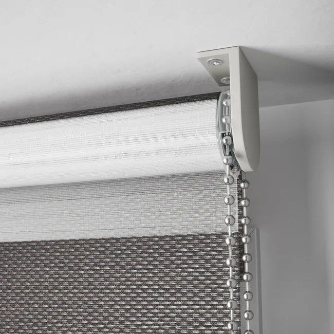 Store enrouleur jour/nuit Dual anthracite, l.65 x H.160 cm, DECOSOL DELUXE