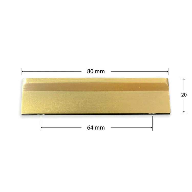 Poignée de meuble Irlande, zinc doré brossé, entraxe 64 mm