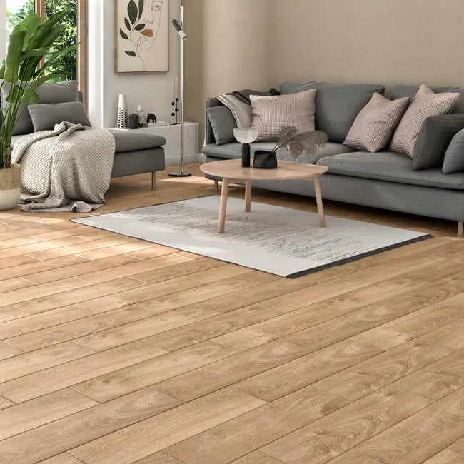 Carrelage sol intérieur / mur intérieur effet bois marron Leave l.17.8 x L.62.8