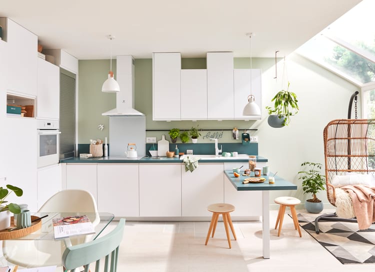 Bandeau de cuisine Tokyo, blanc mat, H.16.7 x l.59.7 cm