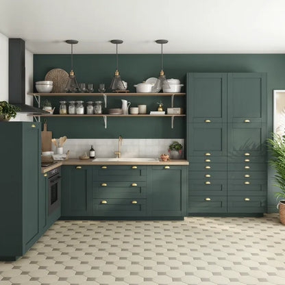 Côté de meuble de rangement vert pétrole H.76.8 cm x L.60 cm x Ep.18.8 mm