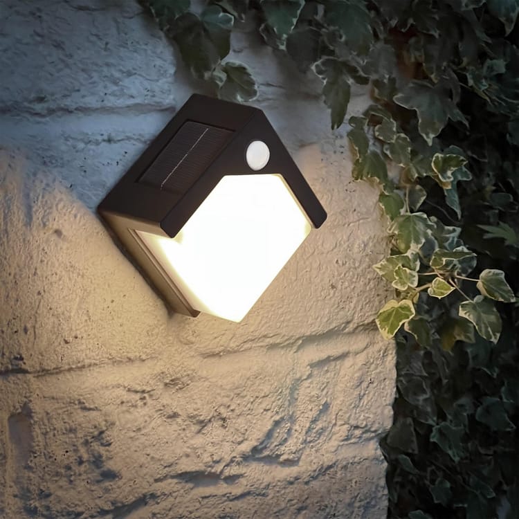 Applique solaire avec détecteur Camino 300 Lumen noir BRILLIANT