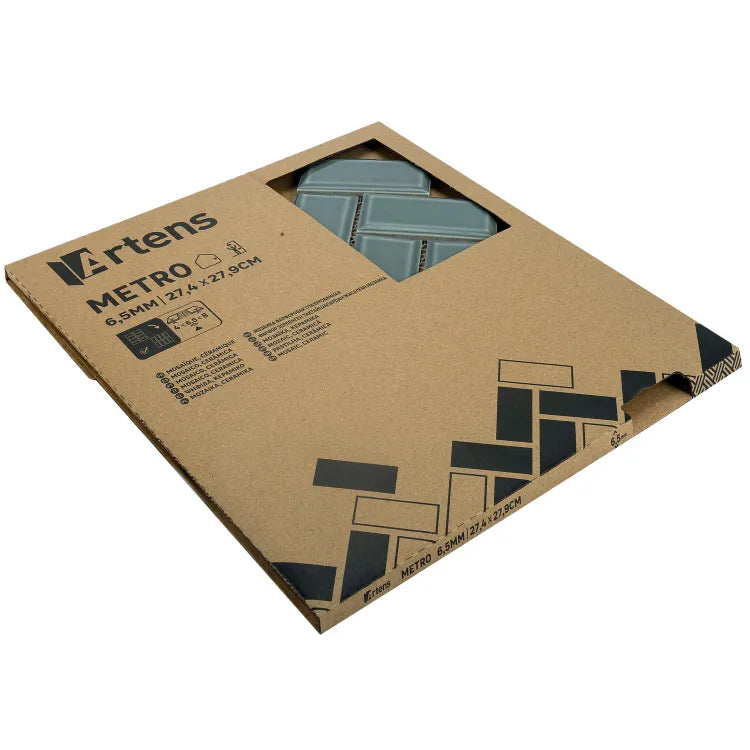 1 plaque de mosaïque vert Metro 34 x 31 cm ARTENS