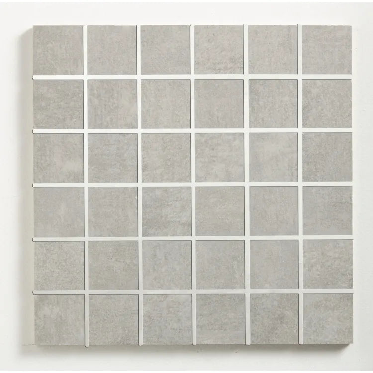 Mosaïque mur Tresor grès émaillé effet ciment gris 30 x 30 cm