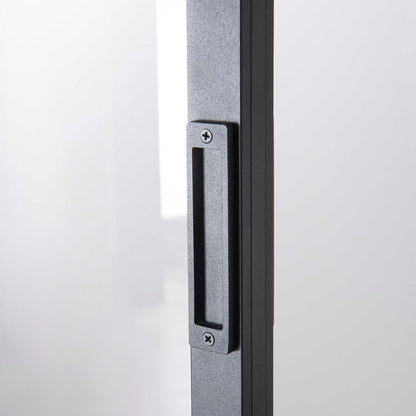 Porte coulissante personnalisable aluminium + verre + mdf Atelier vitrée, H.204