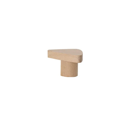 Bouton de meuble triangulaire Smile, bois hêtre brut