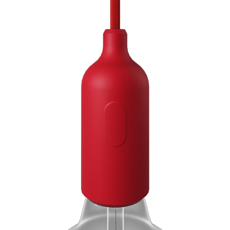 Kit douille E27, silicone, rouge
