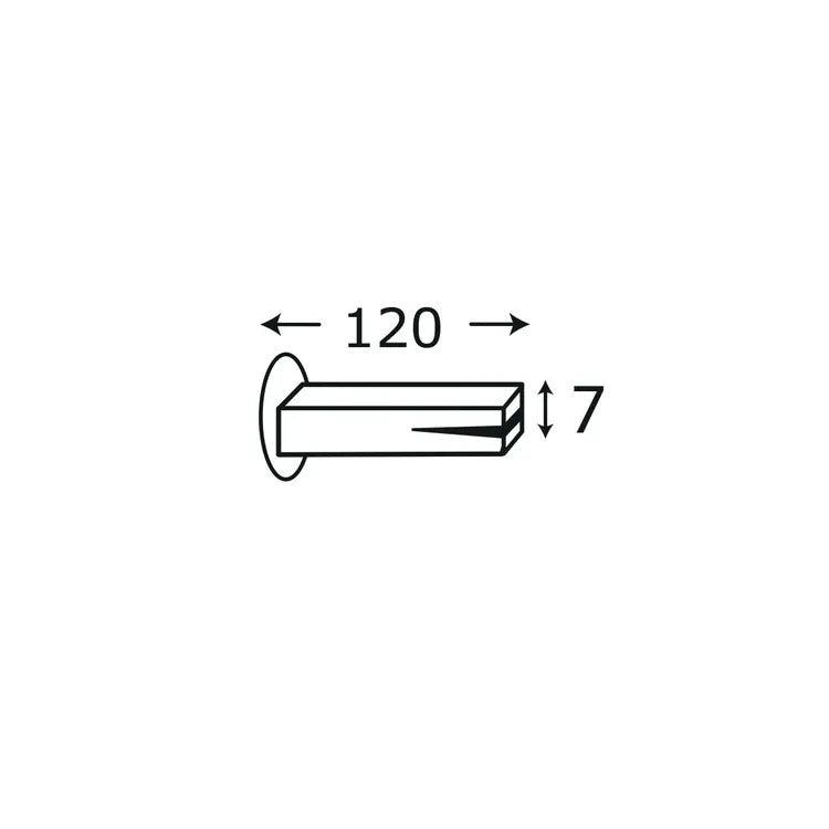 Carré à bouchon fraisée CHRISLIGNE acier zingué 7 x 120 mm