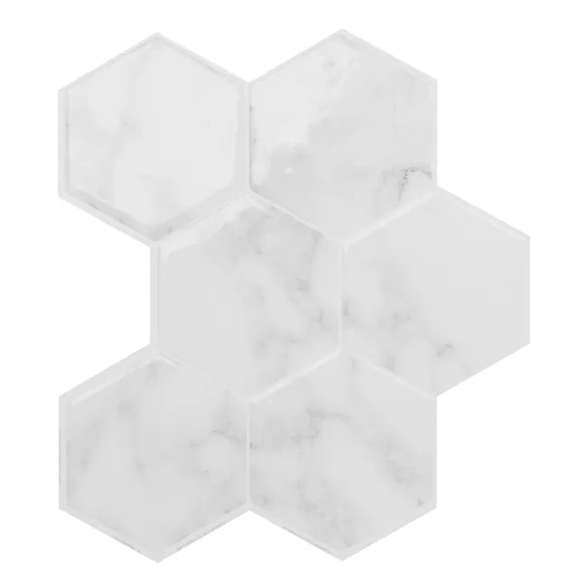 lot de 4 crédences adhésives Hexa yule, 24.38X29.22 cm