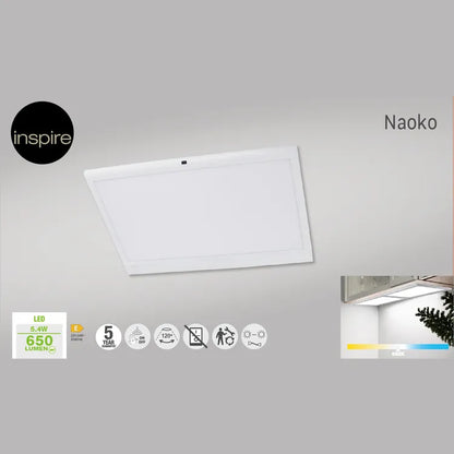 Panneau LED Naoko, 60 x 35 cm, blanc neutre INSPIRE