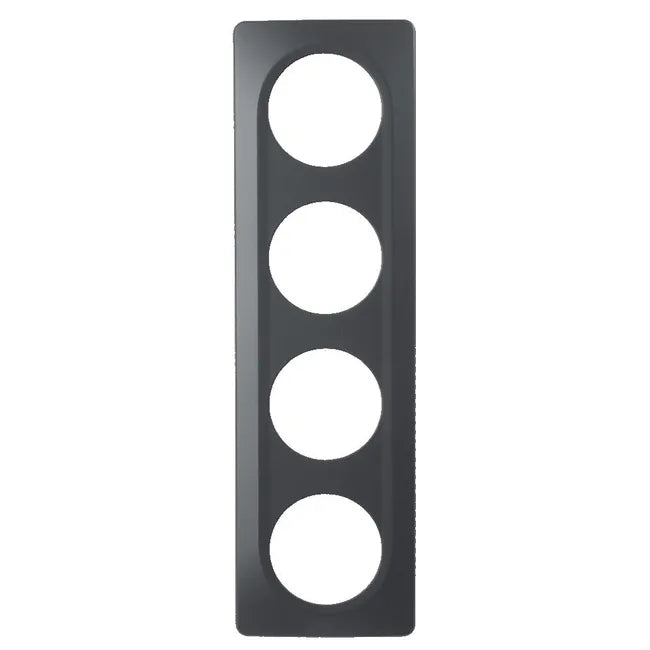 Plaque quadruple Epure, gris anthracite