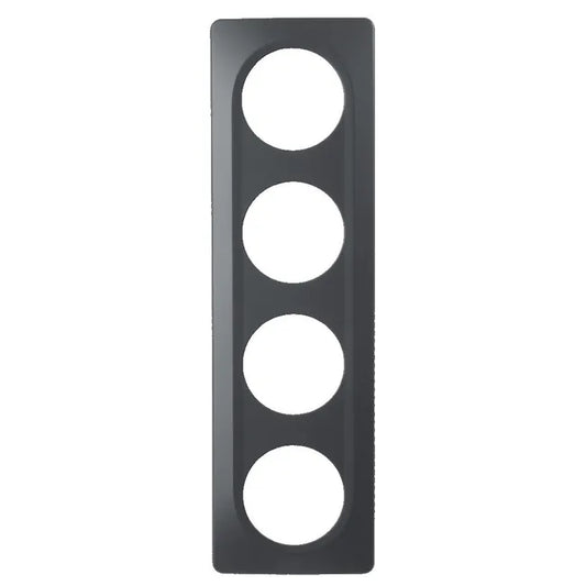 Plaque quadruple Epure, gris anthracite