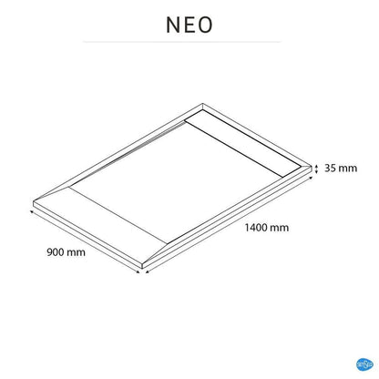 Receveur de douche résine blanc L.140 x l.90 Neo