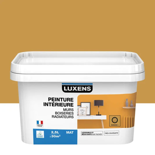 Peinture mur, boiserie, radiateur Multisupports LUXENS banana 1 mat 2.5 l