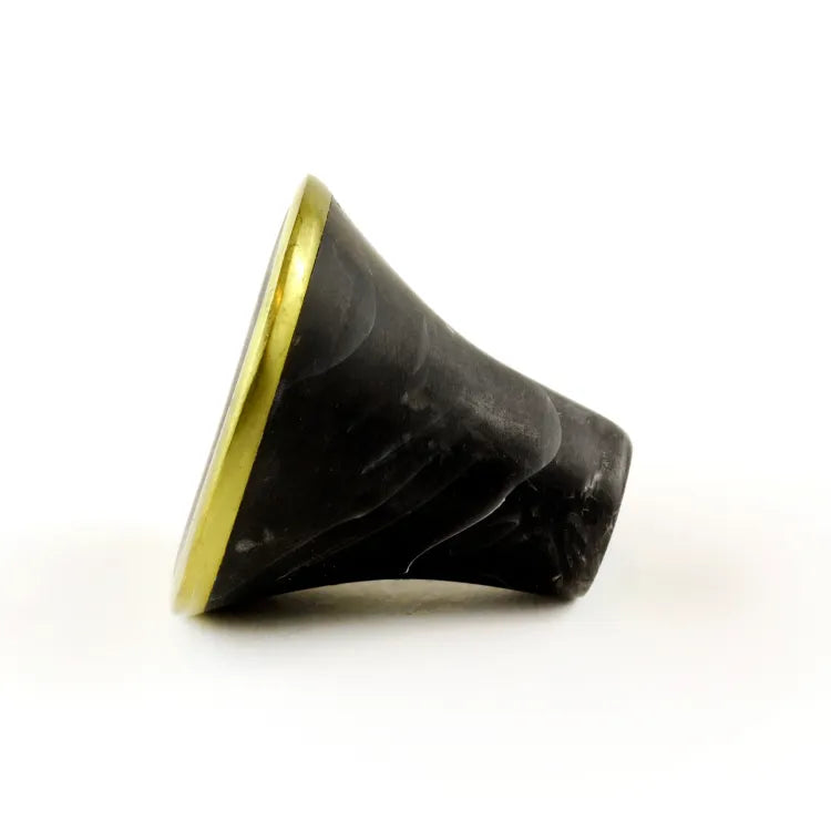 Bouton de meuble rond Cône, résine noir, Diam.33 mm
