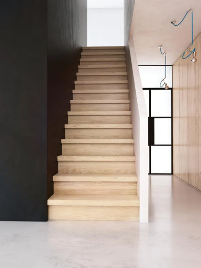 Lot de 2 marches pour rénovation escalier chêne gris, L.100 x l.25 cm