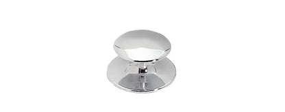 Bouton de meuble rond Adhésif, zamak argent chromé, Diam.37 mm