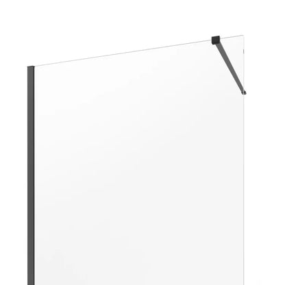 Paroi de douche à l'italienne verre transparent l.140 cm noir Remix