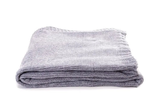 Plaid Chenille, gris l.130 x L.170 cm