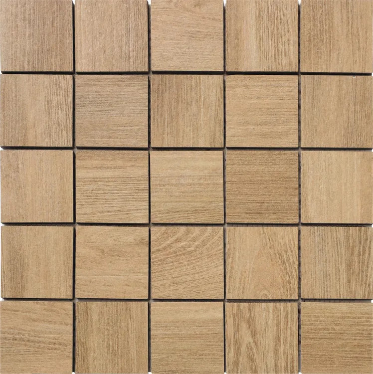 1 plaque de mosaïque sol / mur Balade porcelaine effet bois 29.7 x 29.7 cm ARTEN