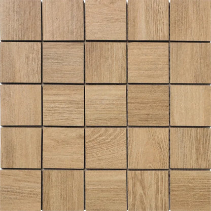 1 plaque de mosaïque sol / mur Balade porcelaine effet bois 29.7 x 29.7 cm ARTEN