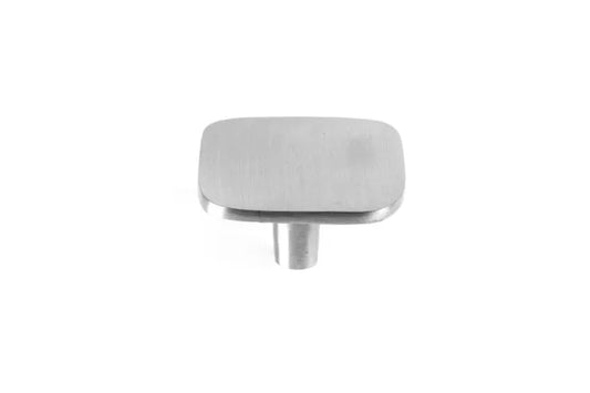 Bouton de meuble Carré, zamak argent peint, l.42 mm