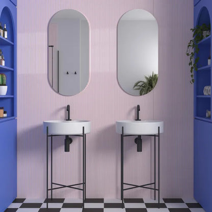 Carrelage mural relief rose brillant l.5 x L.20 cm Loulou