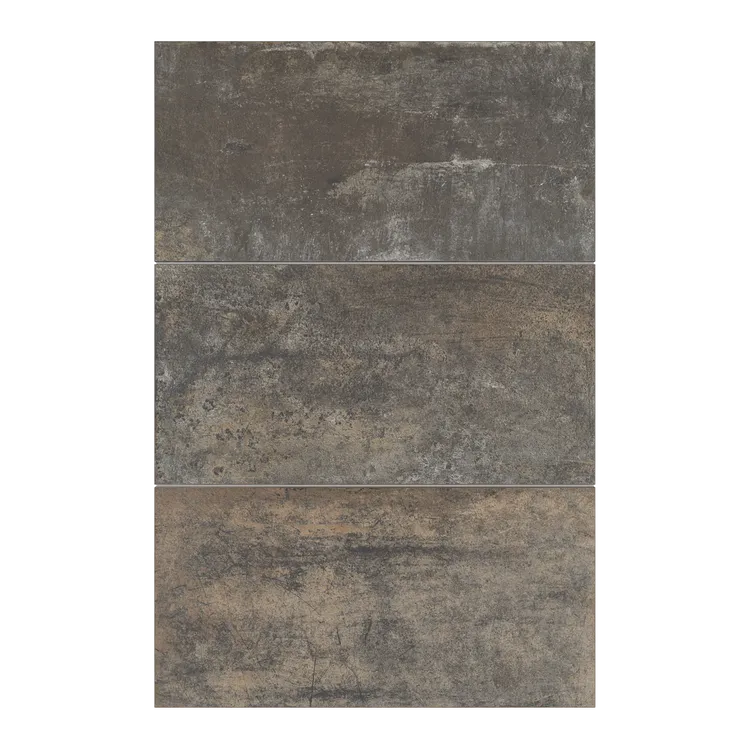 Carrelage sol/mur intérieur effet métal rouille Oxy l.30.5 x L.61 cm x Ep.9 mm