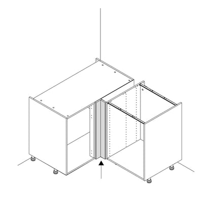 Fileur d'angle Vienne lin H.76.8 cm x L.9 cm x Ep.18 mm