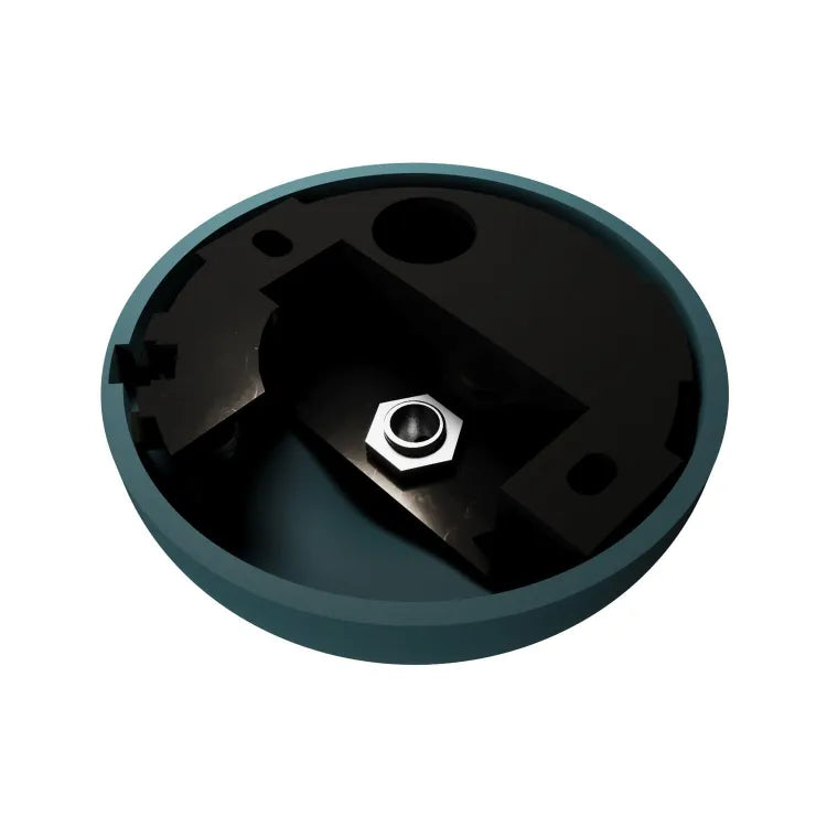 Kit rosace silicone bleu pétrole pour 2 câbles 13mm, D.8.8cm