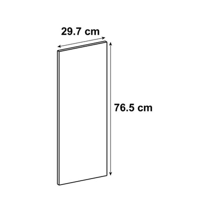 Lot de 2 portes de cuisine Chicago noir mat H.76.5 x l.29.7 cm