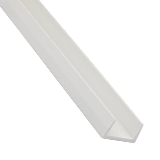 U carré pvc blanc lisse, L.2600 mm