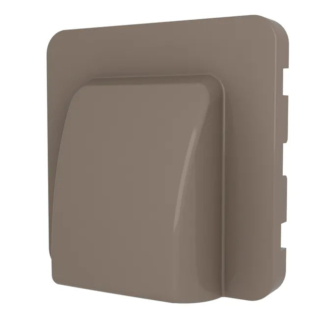 Cache sortie de câble Cosy, LEXMAN brun taupe n°3 mat