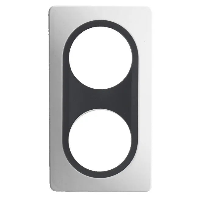 Plaque Epure, OHMTEC, blanc insert anthracite